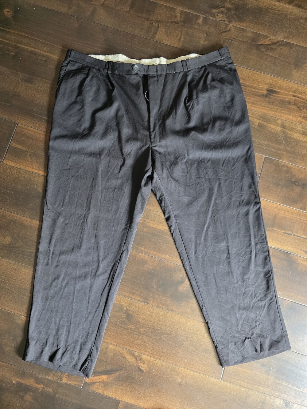 Men's Black Casual Dress Pants Size 56